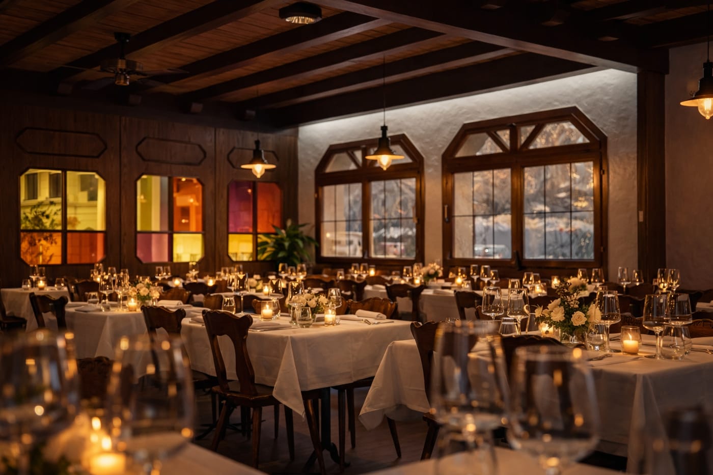 Bar und Gastraum im Restaurant Wey