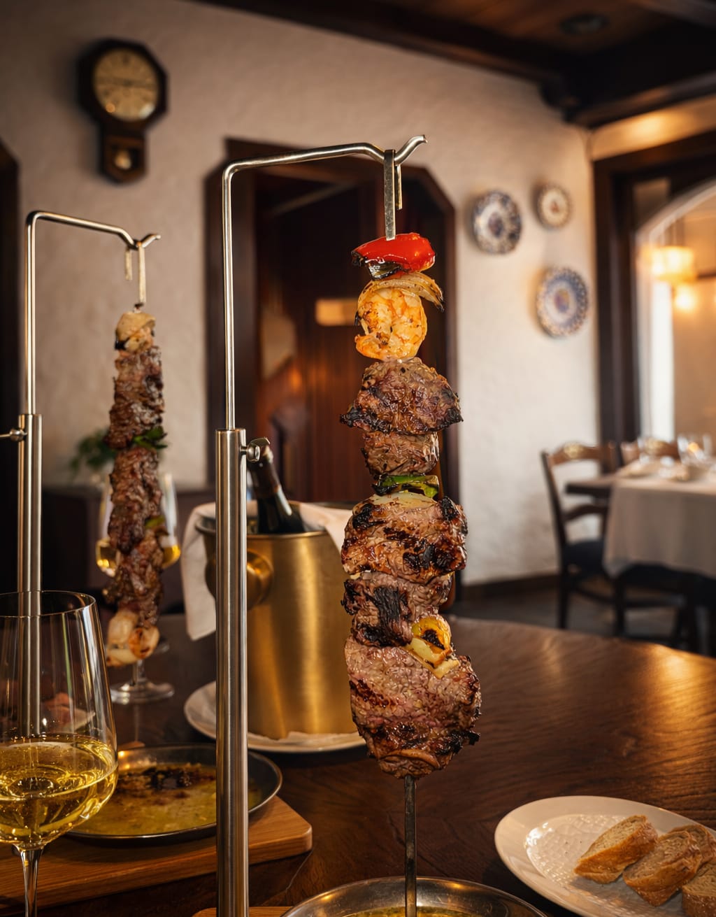 Gastraum mit Bar im Restaurant Wey